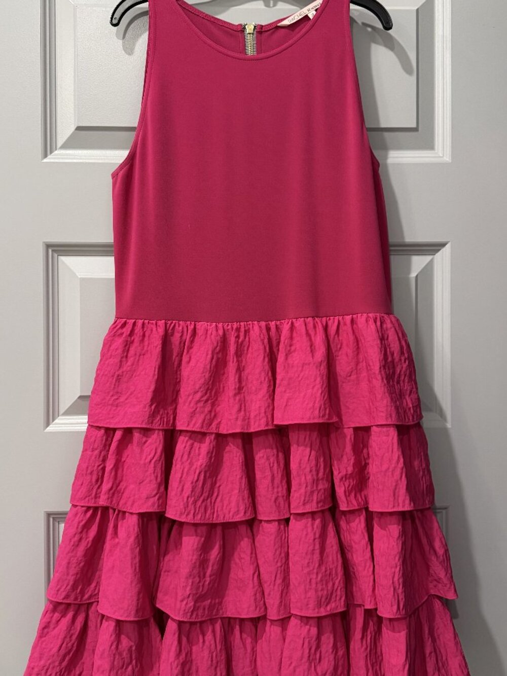 RACHEL ROY FUSHIA RUFFLE DRESS - SIZE 12